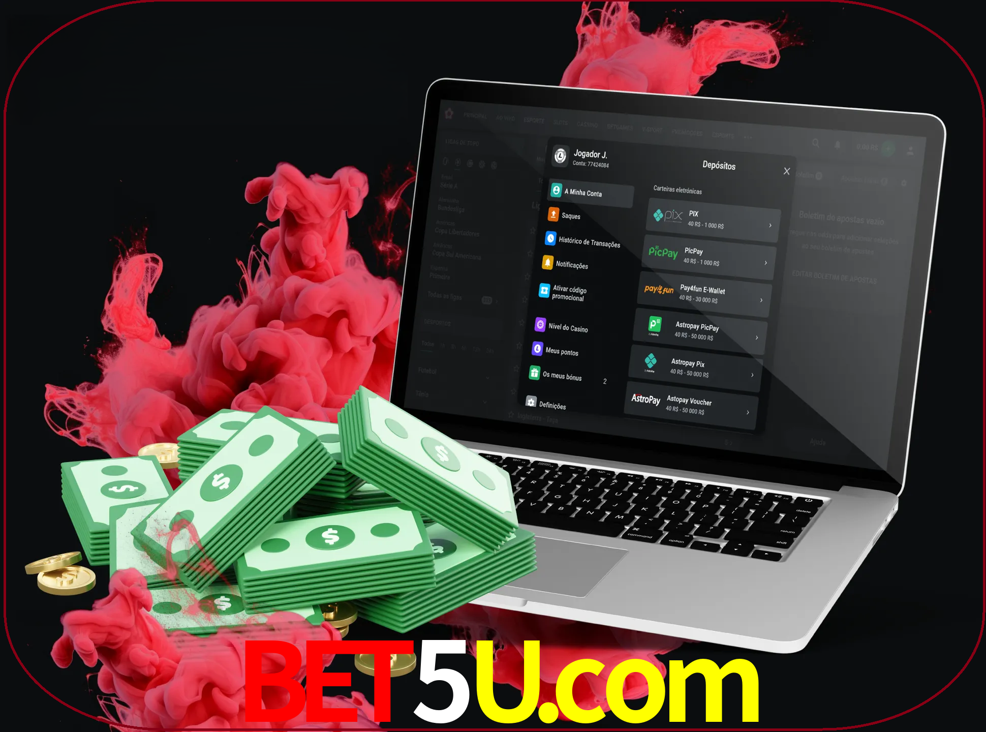 Para efetuar um depósito na sua conta bet5u, basta escolher o método de depósito e especificar o montante.
