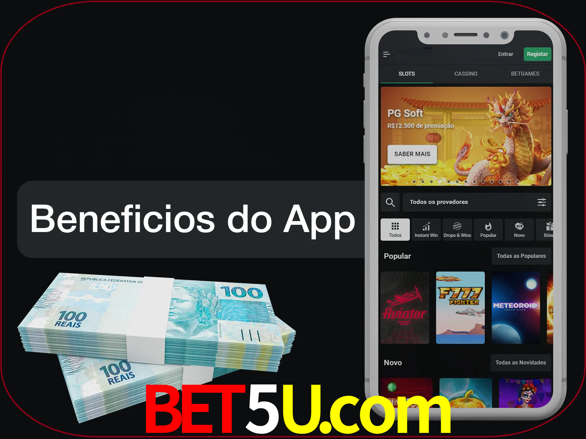 Obtenha todos os benefícios usando o aplicativo.