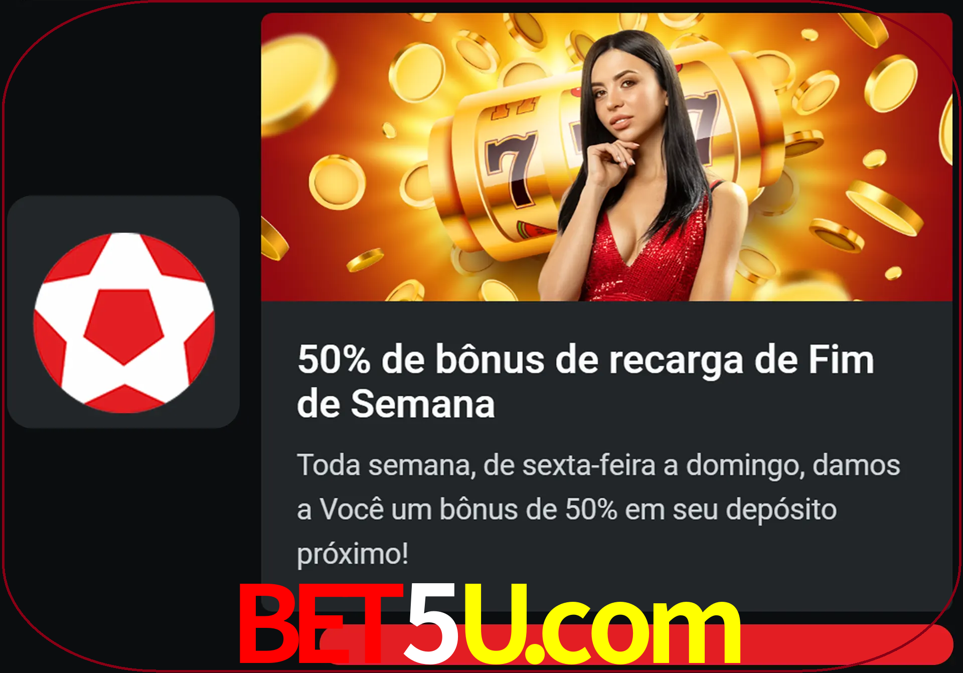 Volte a cada semana para receber novos bônus em dinheiro.